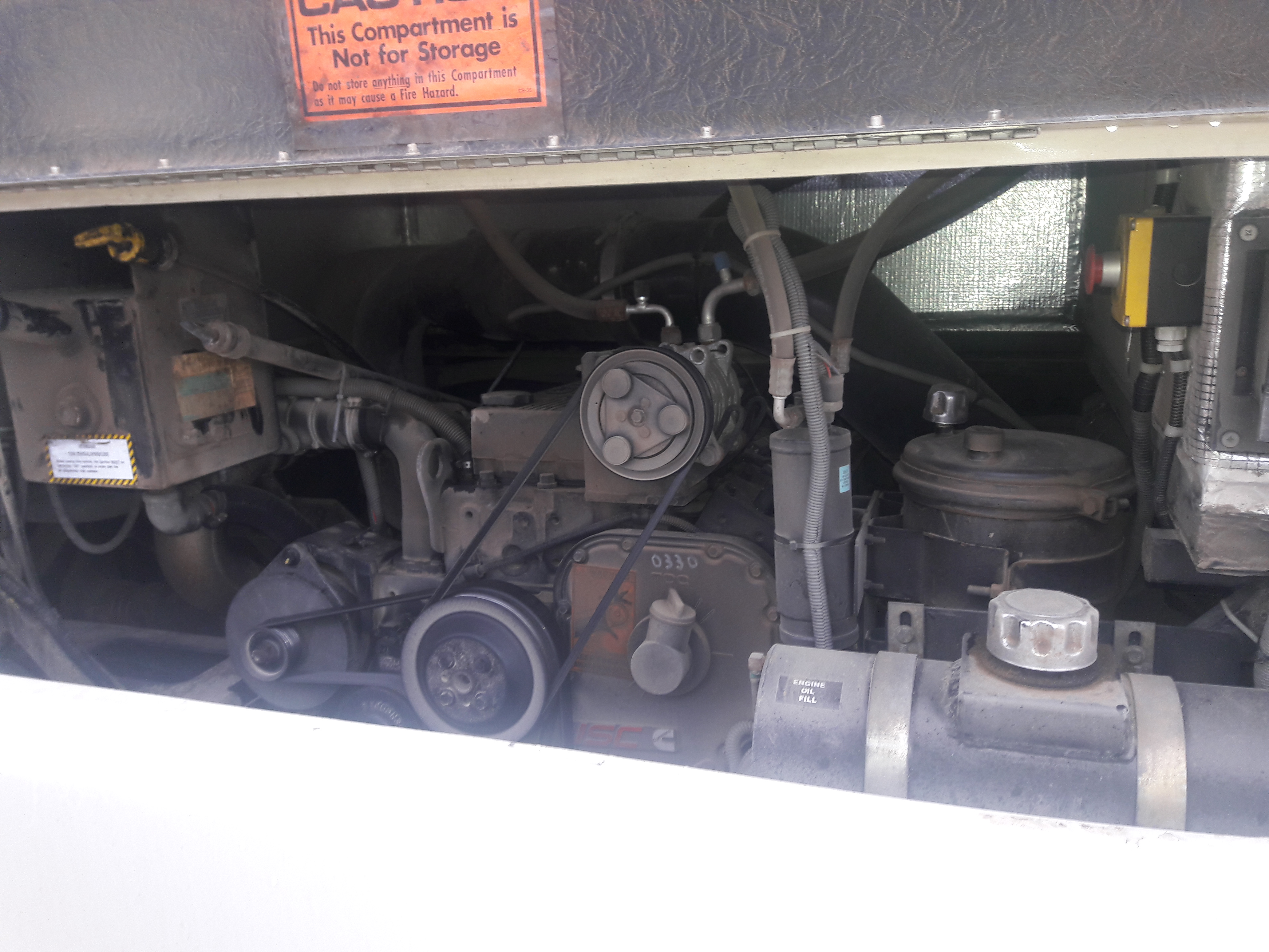 Class A Motor Home Engine Bay